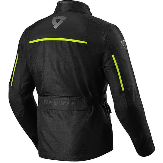 Rev'it VOLTIAC 2 Touring Fabric Motorcycle Jacket Black Fluo Yellow