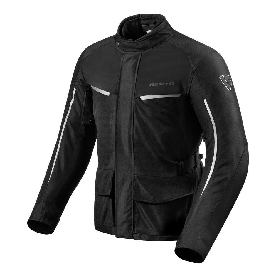 Rev'it VOLTIAC 2 Touring Fabric Motorcycle Jacket Black Silver