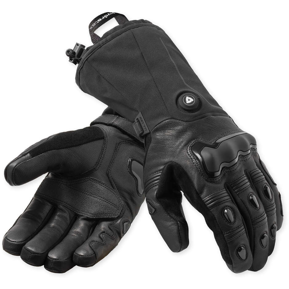 REV'IT Warp H2O Beheizbare Motorradhandschuhe Schwarz