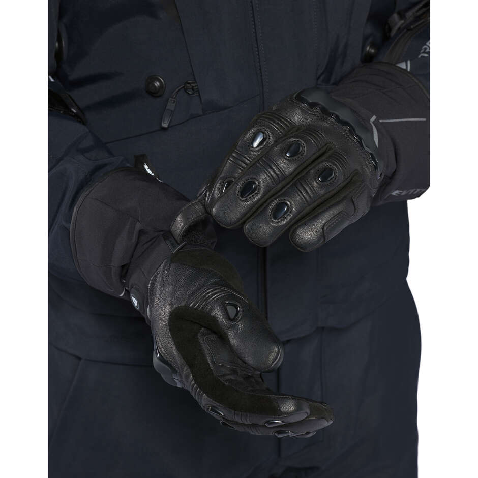 REV'IT Warp H2O Beheizbare Motorradhandschuhe Schwarz