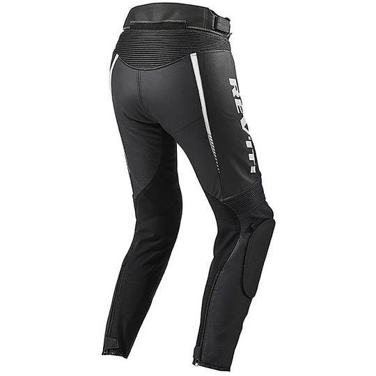 Rev'it Xena Leather Women's Breathable Trousers 2 Black Lady elongated