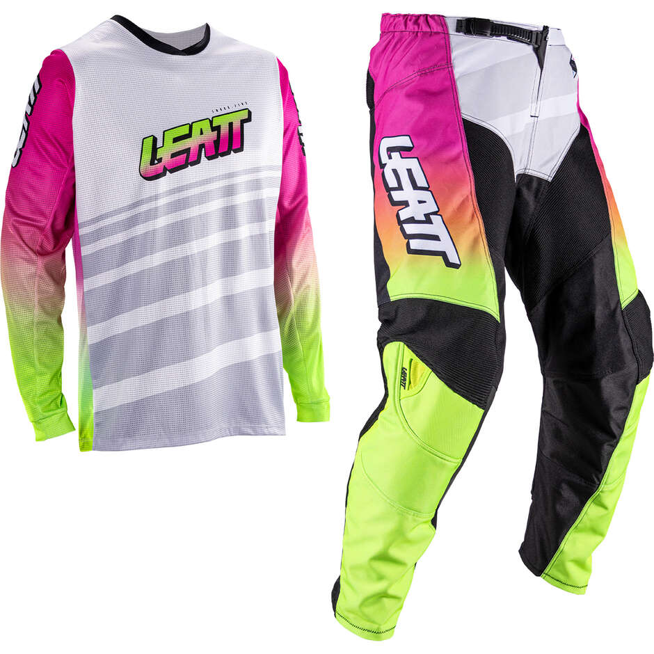 Ride Kit Moto Cross 3.5 V26 Leatt Retro Pink