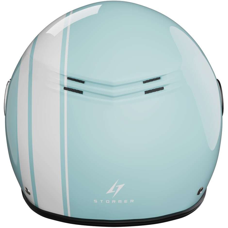 RIDE PATH Stormer Jet Motorcycle Helmet Polished Turquoise