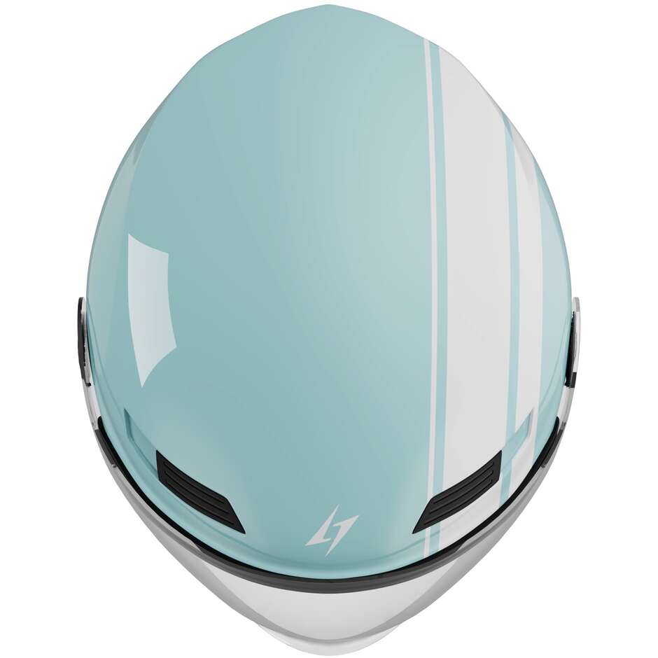 RIDE PATH Stormer Jet Motorcycle Helmet Polished Turquoise