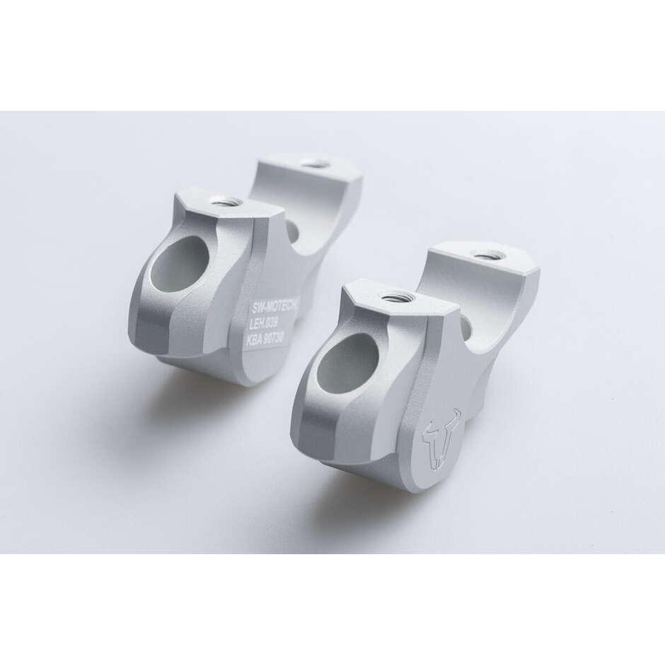 Riser Manubrio Inclinato Argento Sw-Motech LEH.07.039.12601/S Per Modelli BMW
