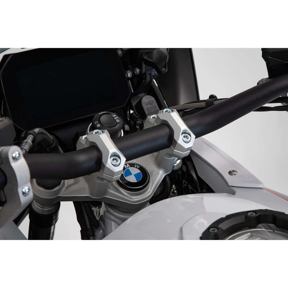 Riser Manubrio Inclinato Argento Sw-Motech LEH.07.039.12601/S Per Modelli BMW