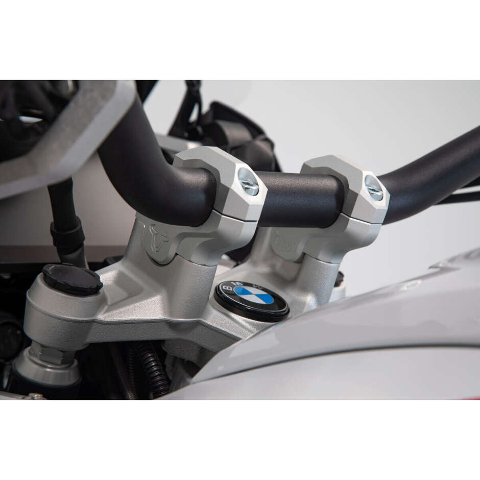 Riser Manubrio Inclinato Argento Sw-Motech LEH.07.039.12601/S Per Modelli BMW