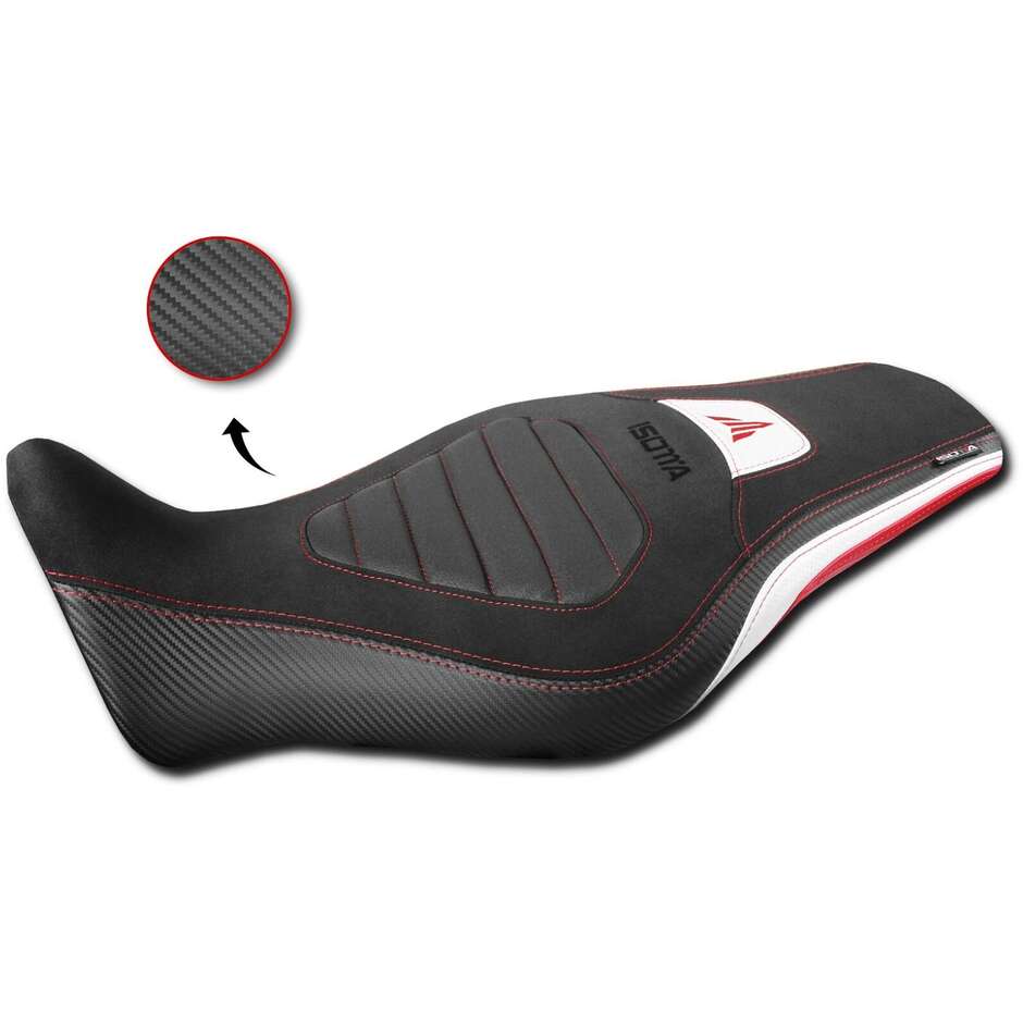 Rivestimento Sella Confort In Fibra 3D Isotta YAMAHA MT-09 SP Dal 2022 Nero Rosso