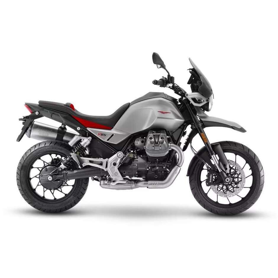 Rivestimento Sella Confort Isotta in Fibra 3D Moto Guzzi V85 TT Dal 2019 Nero Particolari Rossi