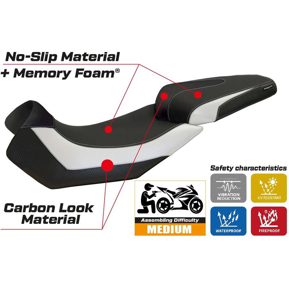 Rivestimento Sella TPZ Italia Specifico Per Aprilia Caponord 1200 2013 - 2017 Modello Nuoro 2 Comfort System