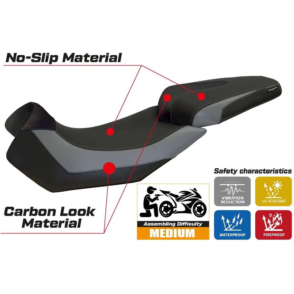 Rivestimento Sella TPZ Italia Specifico Per Aprilia Caponord 1200 2013 - 2017 Modello Nuoro 2