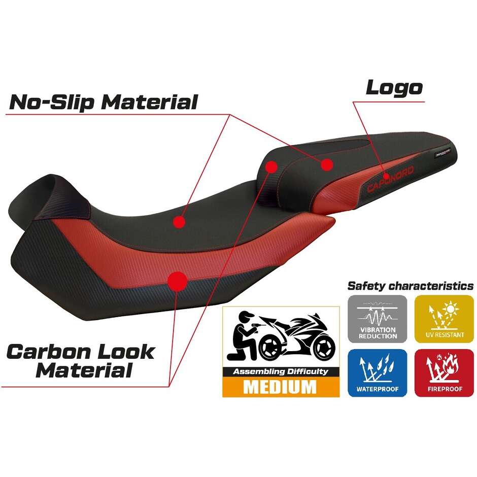 Rivestimento Sella TPZ Italia Specifico Per Aprilia Caponord 1200 2013 - 2017 Modello Nuoro 2