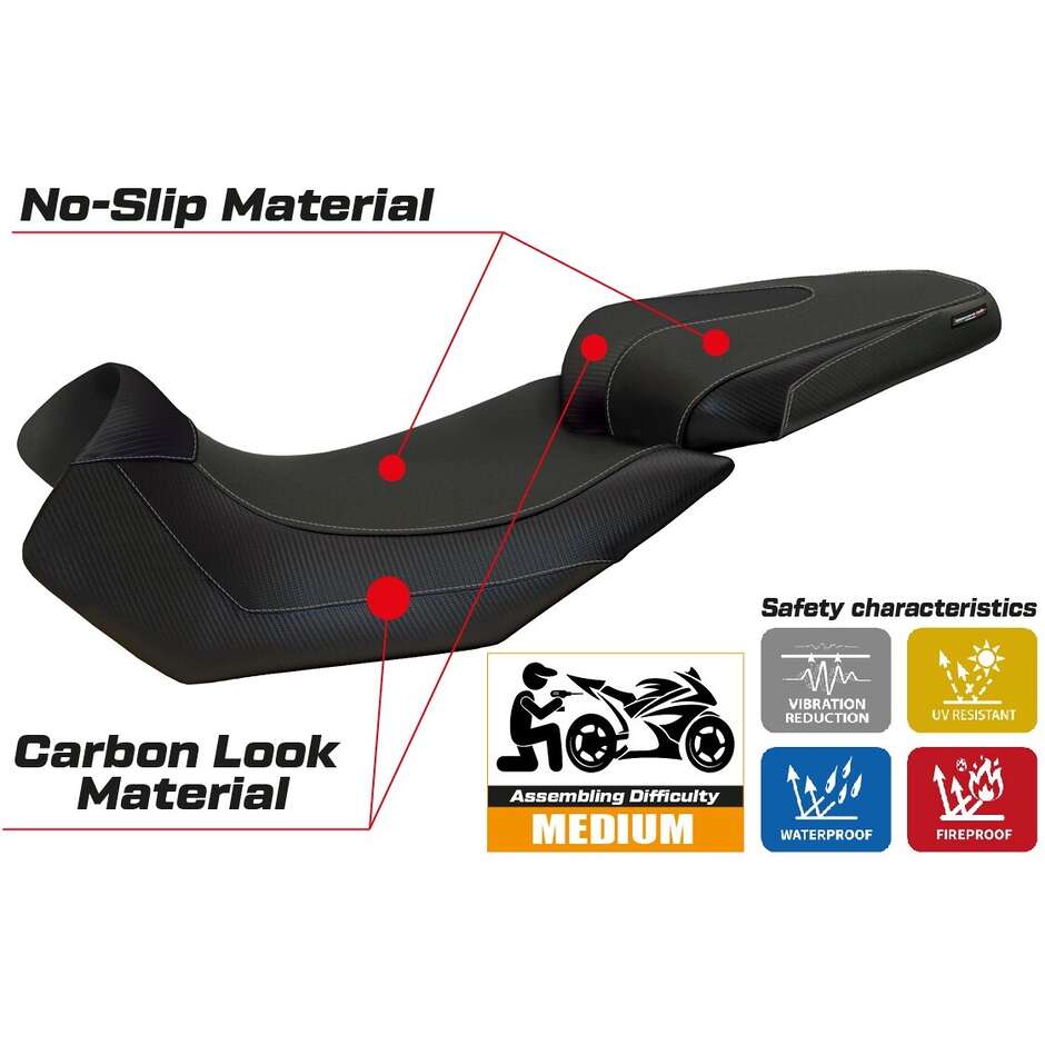 Rivestimento Sella TPZ Italia Specifico Per Aprilia Caponord 1200 2013 - 2017 Modello Nuoro 2