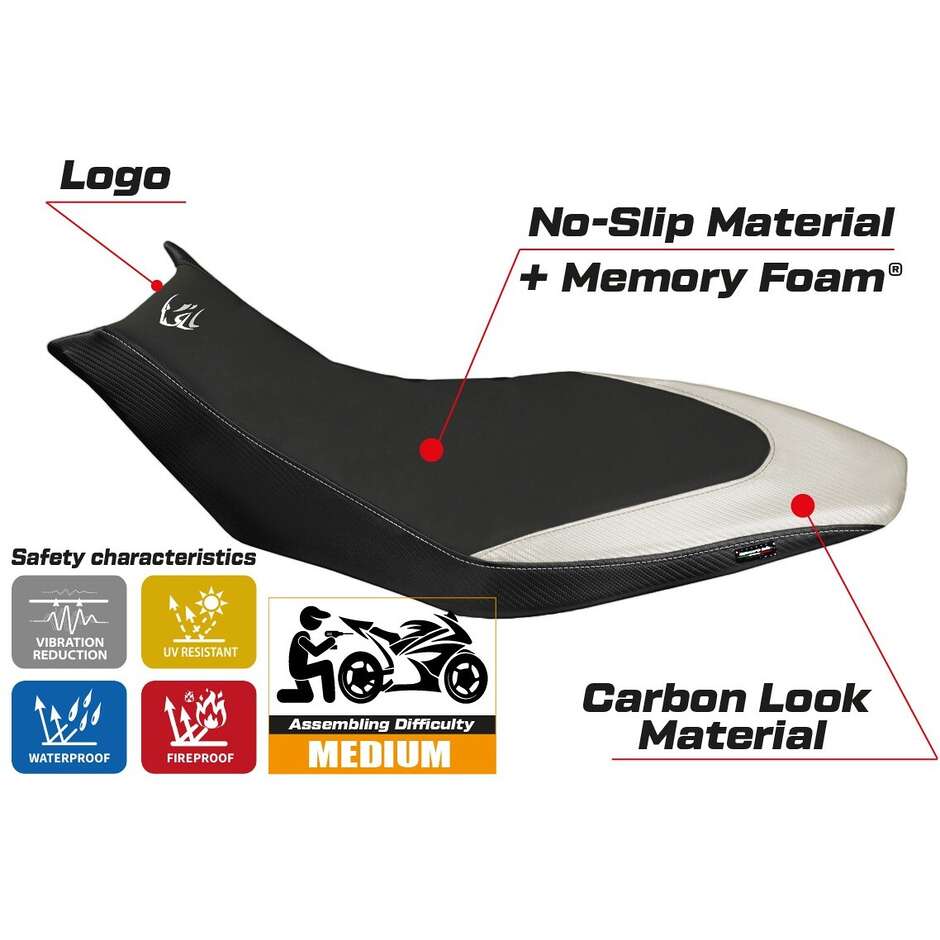 Rivestimento Sella TPZ Italia Specifico Per Aprilia Dorsoduro 750 - 900 - 1200 2010-2020 Modello Trieste Comfort System