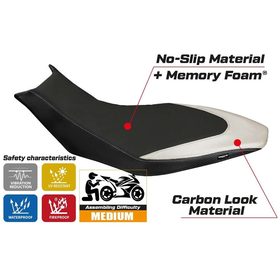 Rivestimento Sella TPZ Italia Specifico Per Aprilia Dorsoduro 750 - 900 - 1200 2010-2020 Modello Trieste Comfort System