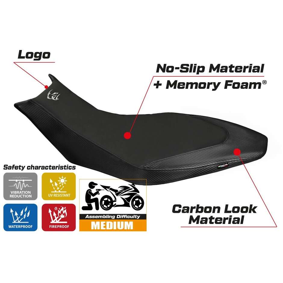 Rivestimento Sella TPZ Italia Specifico Per Aprilia Dorsoduro 750 - 900 - 1200 2010-2020 Modello Trieste Comfort System