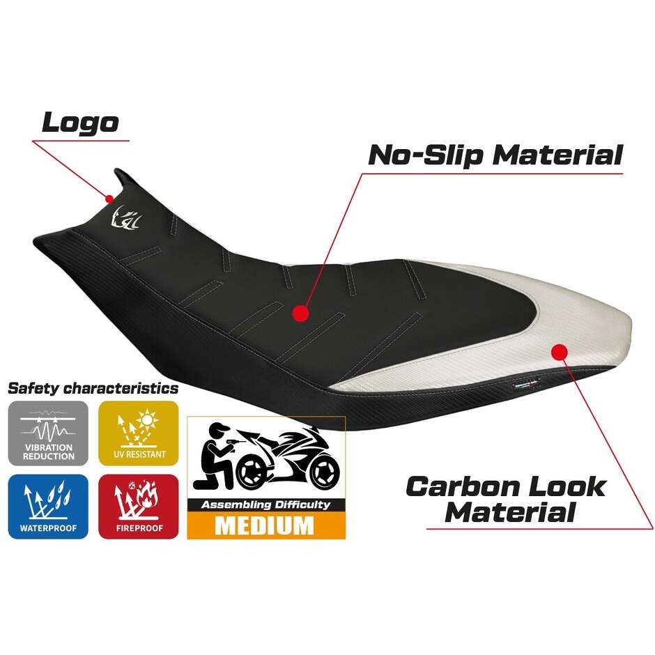 Rivestimento Sella TPZ Italia Specifico Per Aprilia Dorsoduro 750 - 900 - 1200 2010-2020 Modello Trieste Ultragrip