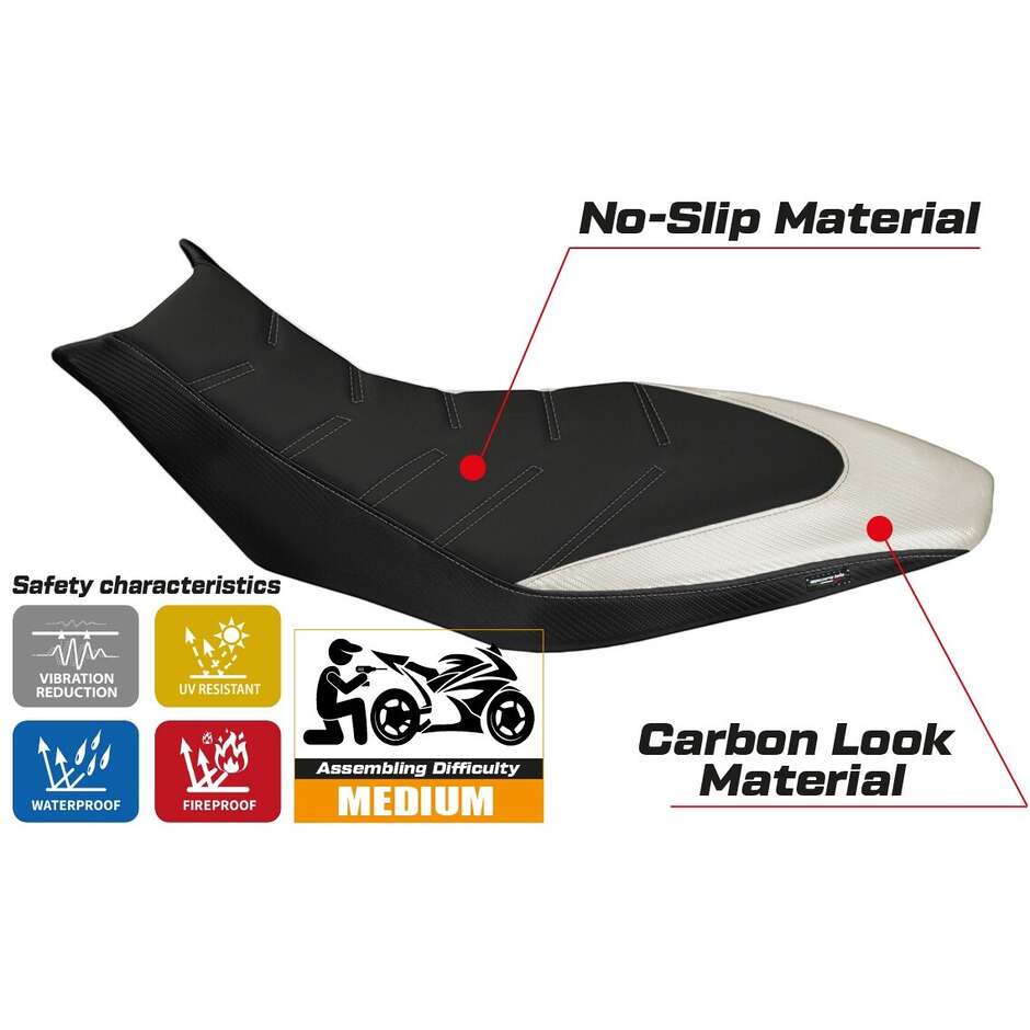 Rivestimento Sella TPZ Italia Specifico Per Aprilia Dorsoduro 750 - 900 - 1200 2010-2020 Modello Trieste Ultragrip