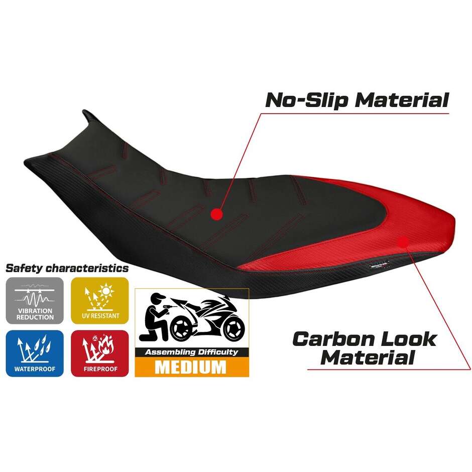 Rivestimento Sella TPZ Italia Specifico Per Aprilia Dorsoduro 750 - 900 - 1200 2010-2020 Modello Trieste Ultragrip