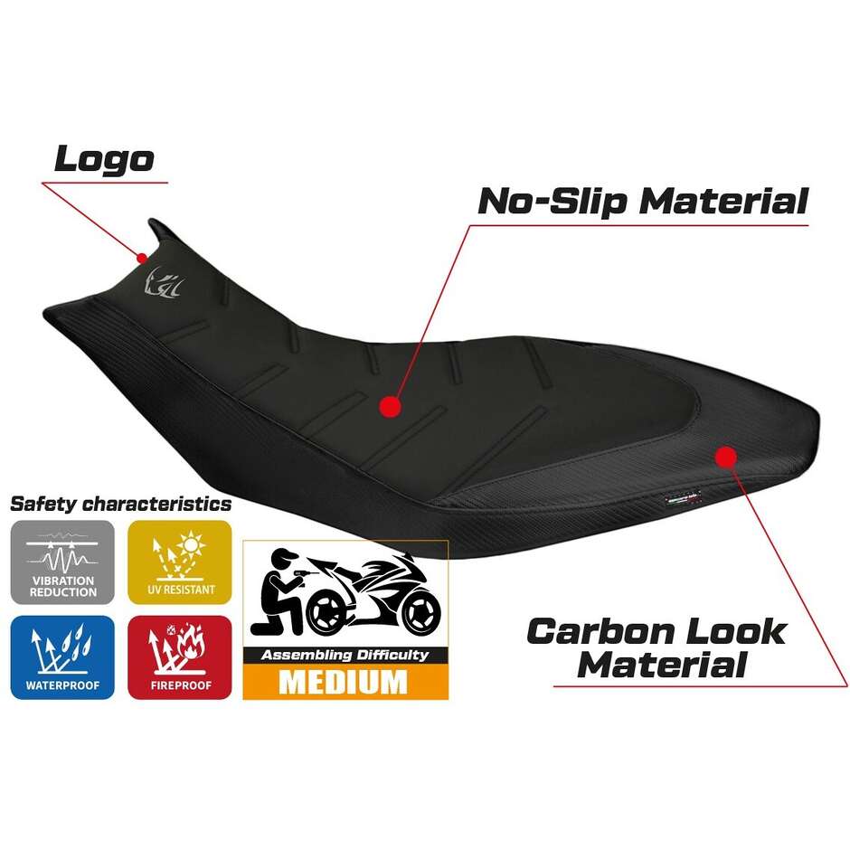 Rivestimento Sella TPZ Italia Specifico Per Aprilia Dorsoduro 750 - 900 - 1200 2010-2020 Modello Trieste Ultragrip