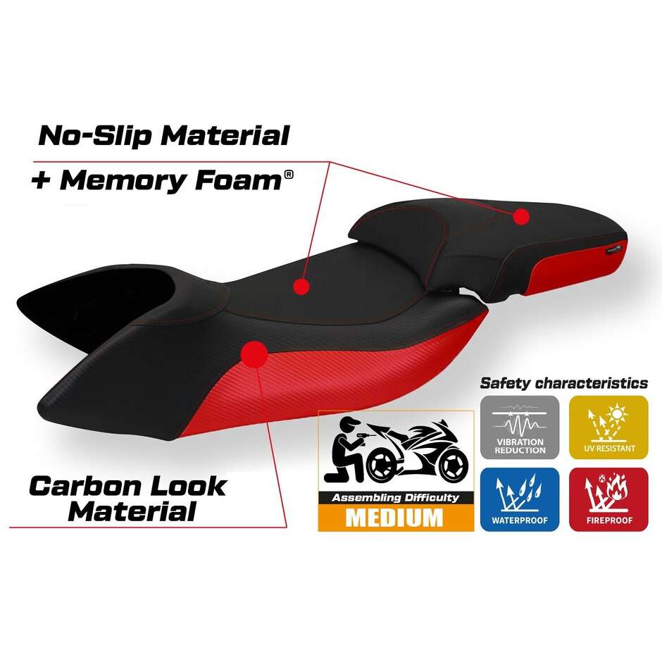 Rivestimento Sella TPZ Italia Specifico Per Aprilia Mana 850 2007-2016 Modello Praya 1 Comfort System