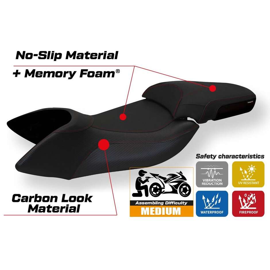 Rivestimento Sella TPZ Italia Specifico Per Aprilia Mana 850 2007-2016 Modello Praya 1 Comfort System
