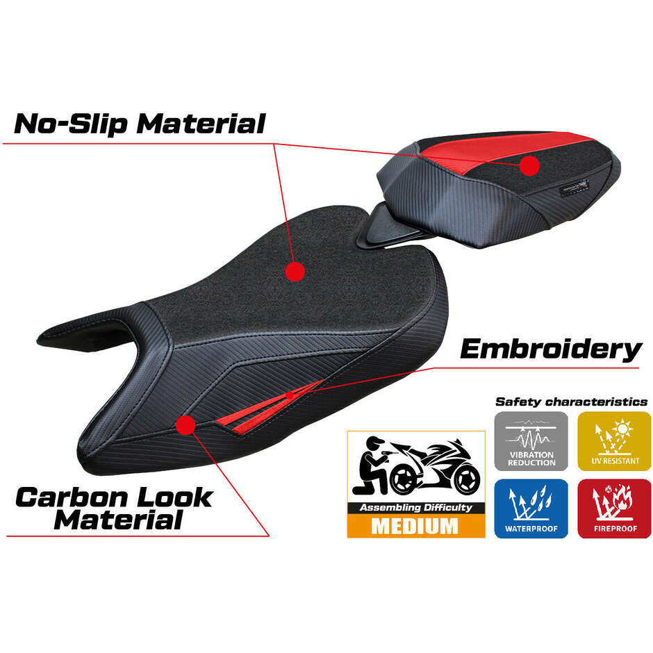 Rivestimento Sella TPZ Italia Specifico Per Aprilia RS 457 2023-2025 Modello Bezz Ultragrip