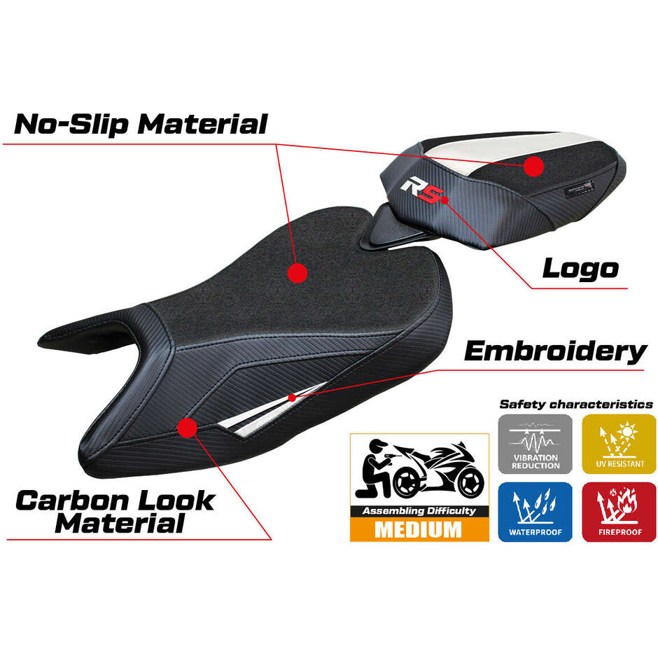 Rivestimento Sella TPZ Italia Specifico Per Aprilia RS 457 2023-2025 Modello Bezz Ultragrip