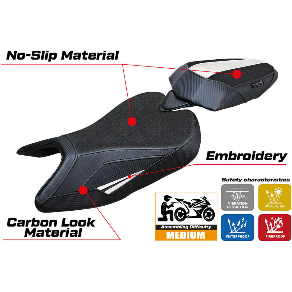 Rivestimento Sella TPZ Italia Specifico Per Aprilia RS 457 2023-2025 Modello Bezz Ultragrip