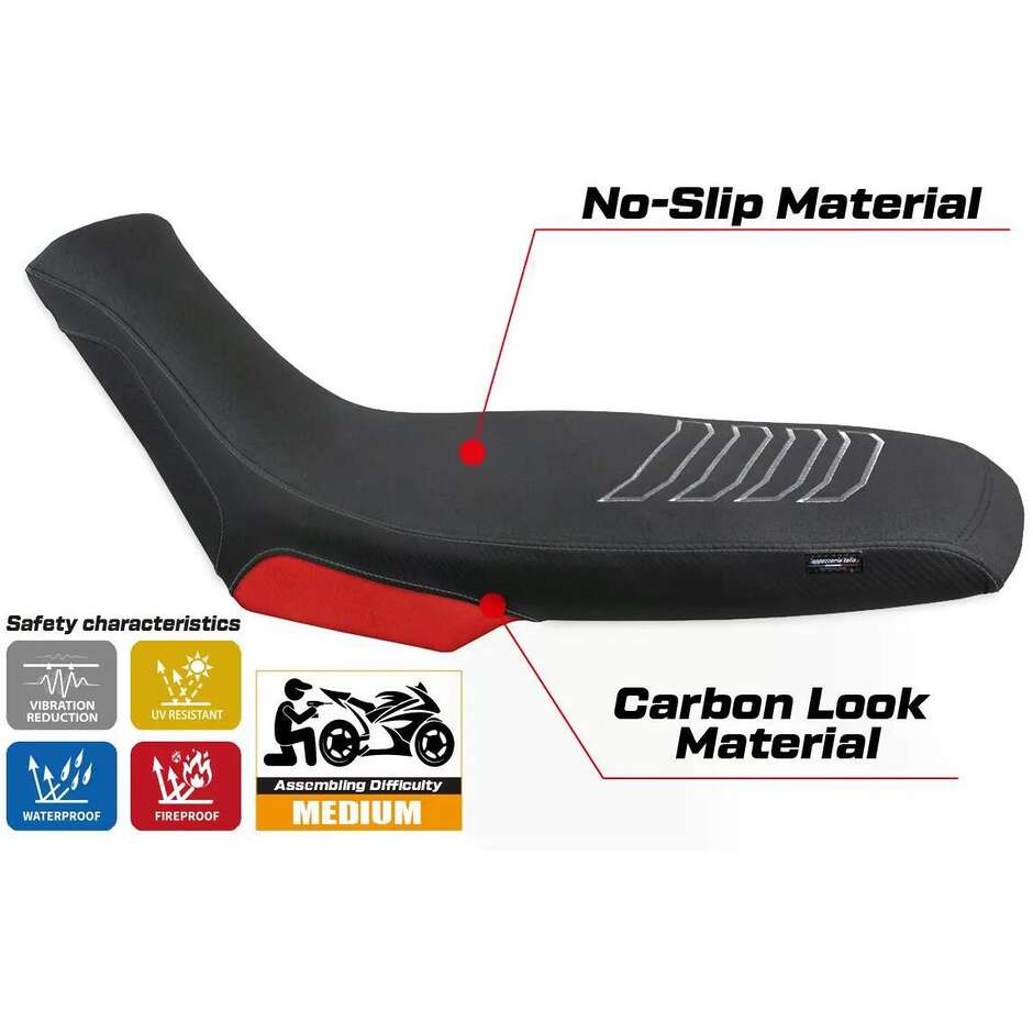 Rivestimento Sella TPZ Italia Specifico Per Aprilia Tuareg 660 2021-2025 Modello Boras Special Color Ultragrip