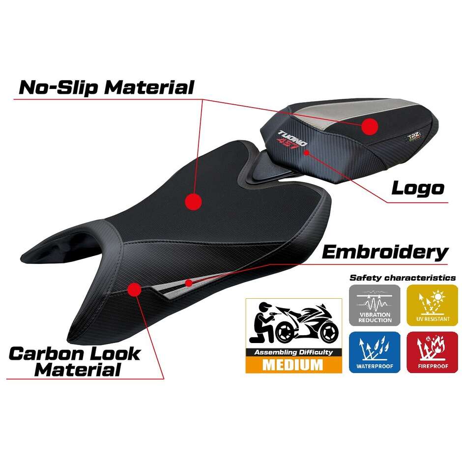 Rivestimento Sella TPZ Italia Specifico Per Aprilia Tuono 457 2025 Modello Vignesh