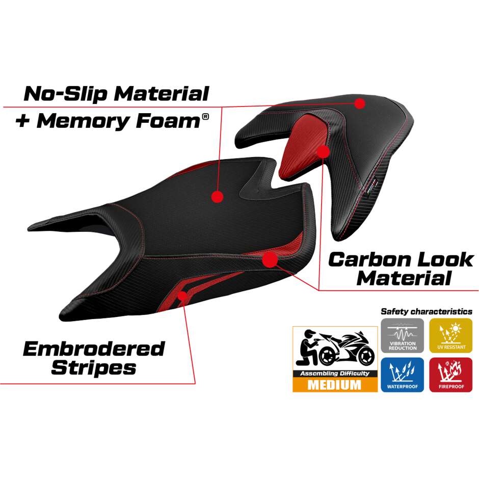 Rivestimento Sella TPZ Italia Specifico Per Aprilia Tuono V4 2021-2025 Modello Zuera Special Color Comfort System