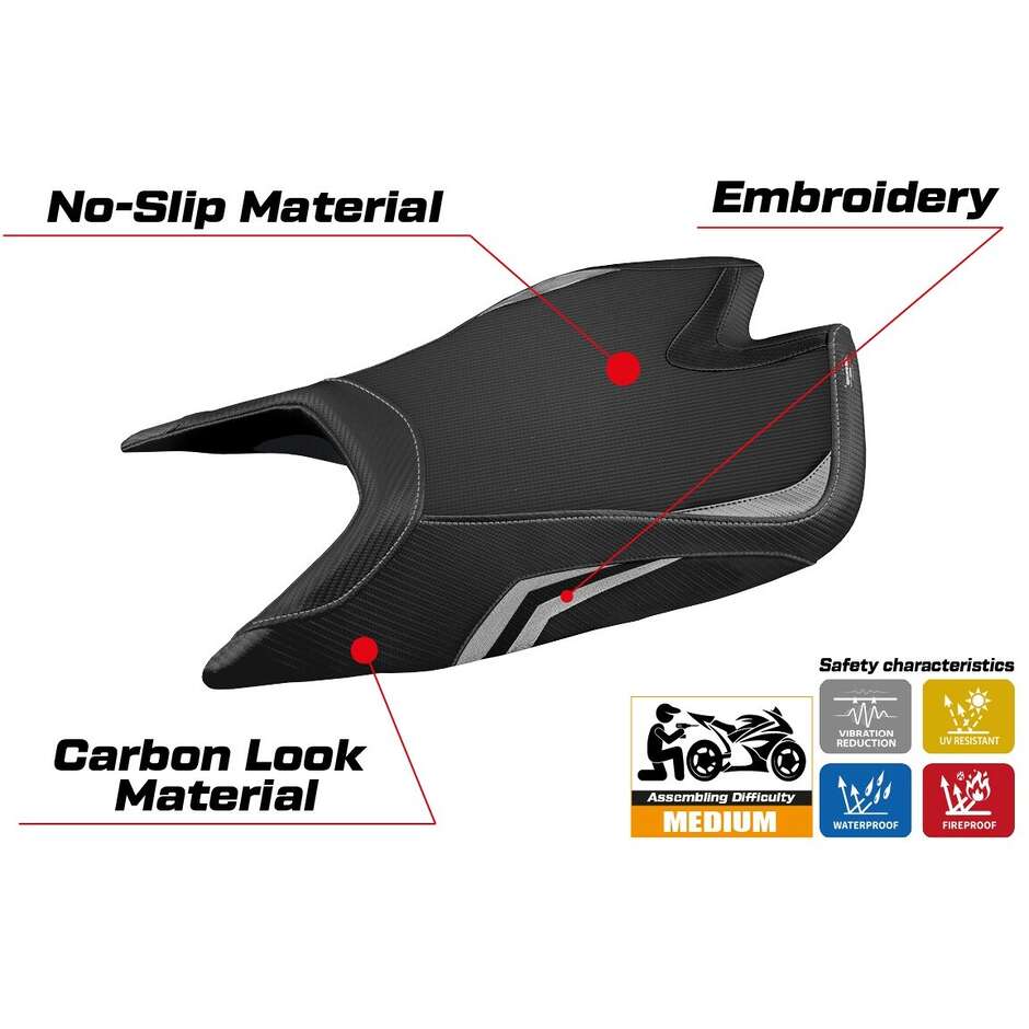 Rivestimento Sella TPZ Italia Specifico Per Aprilia Tuono V4 Factory 2021-2025 Modello Nashua Special Color