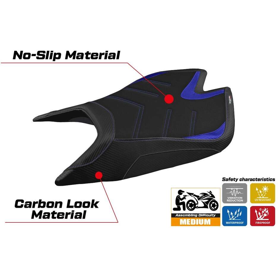 Rivestimento Sella TPZ Italia Specifico Per Aprilia Tuono V4 Factory 2021-2025 Modello Nashua Ultragrip