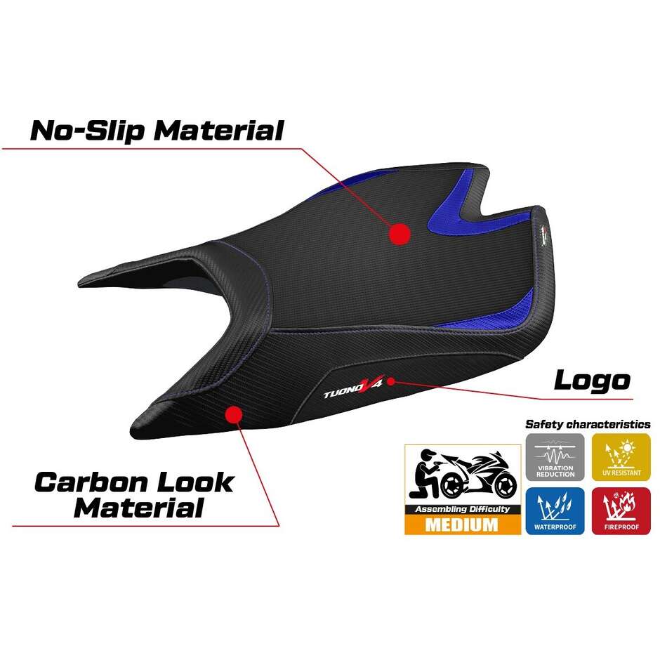 Rivestimento Sella TPZ Italia Specifico Per Aprilia Tuono V4 Factory 2021-2025 Modello Nashua