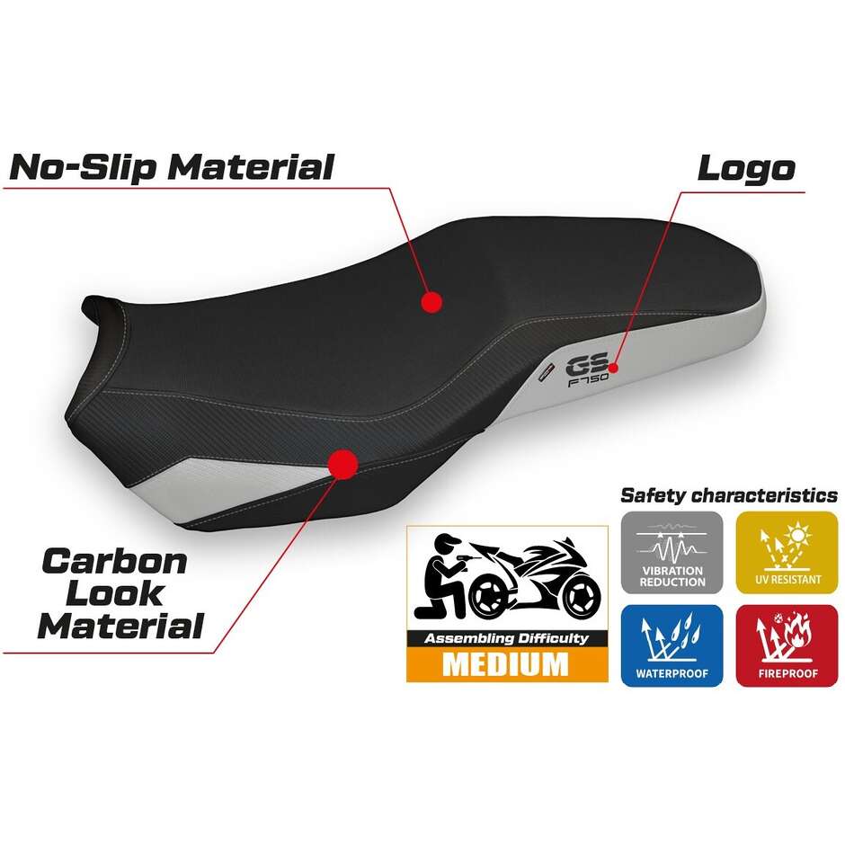 Rivestimento Sella TPZ Italia Specifico Per BMW F 750-800-850 GS 2018-2025 Modello Marsh 3