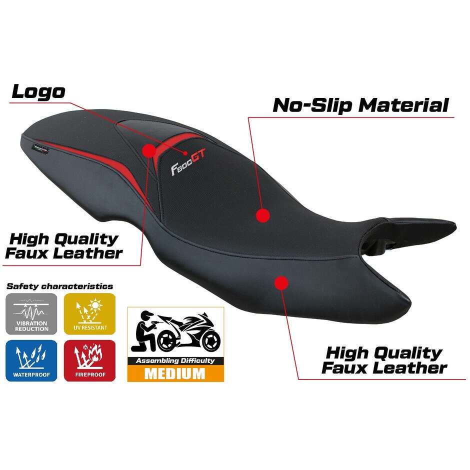 Rivestimento Sella TPZ Italia Specifico Per BMW F 800 GT 2012-2016 Modello Tallin