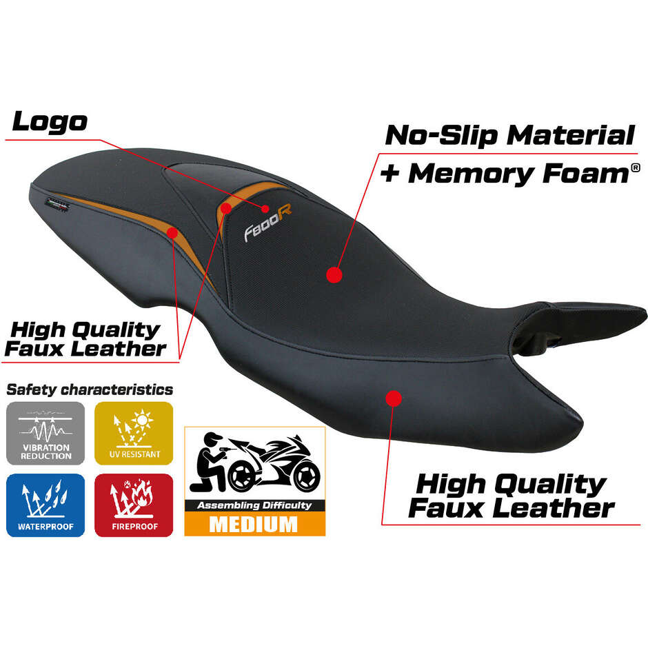 Rivestimento Sella TPZ Italia Specifico Per BMW F 800 R 2009 - 2020 Modello Maili Comfort System