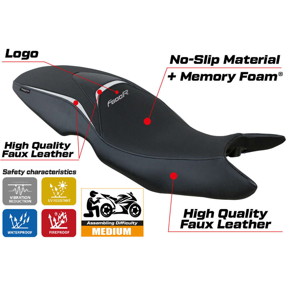 Rivestimento Sella TPZ Italia Specifico Per BMW F 800 R 2009 - 2020 Modello Maili Comfort System