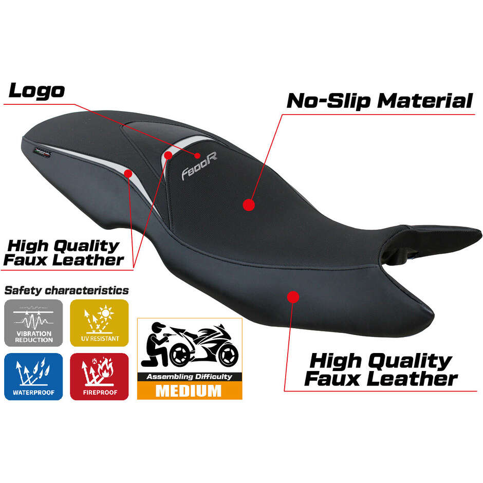 Rivestimento Sella TPZ Italia Specifico Per BMW F 800 R  2009 - 2020 Modello Maili