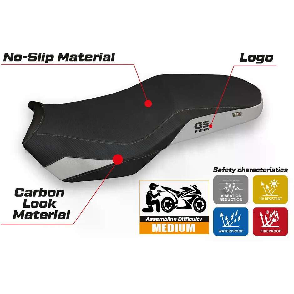 Rivestimento Sella TPZ Italia Specifico Per BMW F 850 GS Adventure 2019 - 2024 Modello Divo