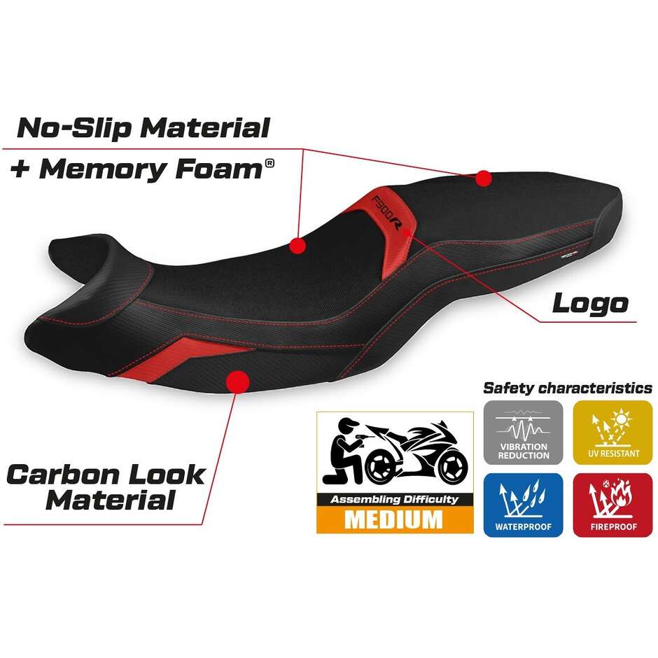 Rivestimento Sella TPZ Italia Specifico Per BMW F 900 R 2019-2025 Modello Termez