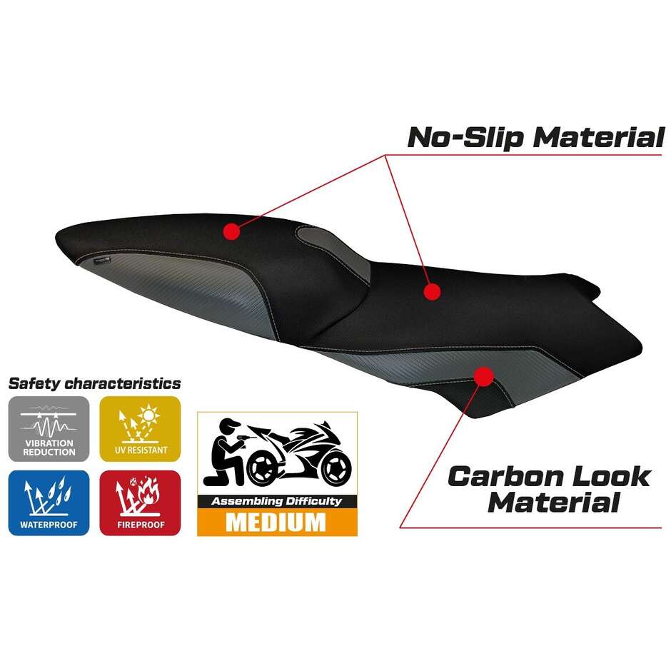Rivestimento Sella TPZ Italia Specifico Per BMW K 1300 S 2009 - 2016 Modello Lariano 2