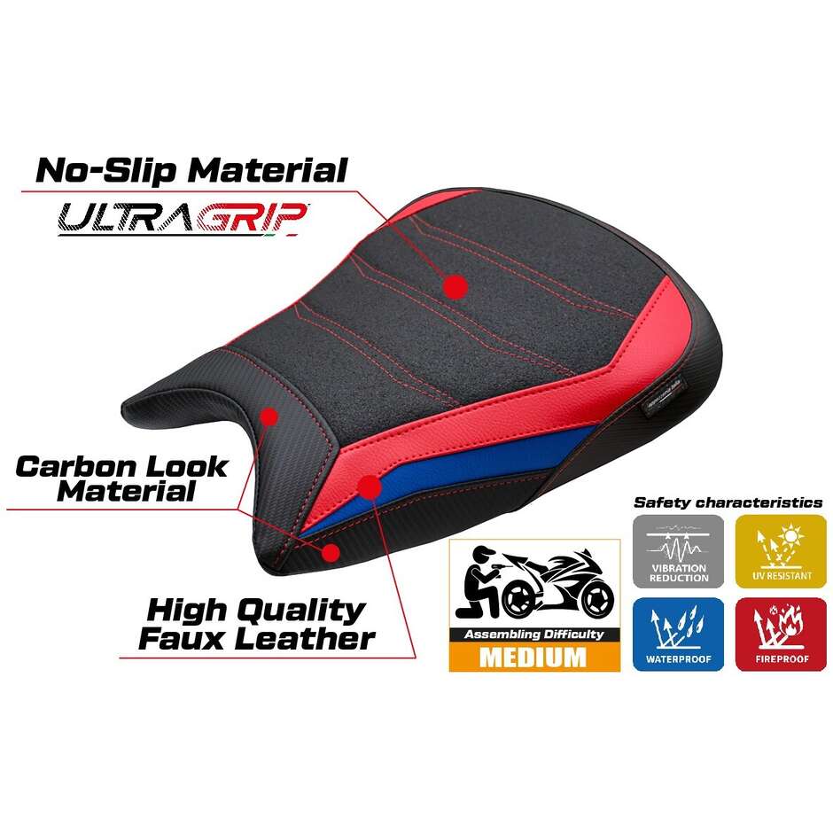 Rivestimento Sella TPZ Italia Specifico Per BMW M 1000 RR 2023-2025 Modello Melk Ultragrip