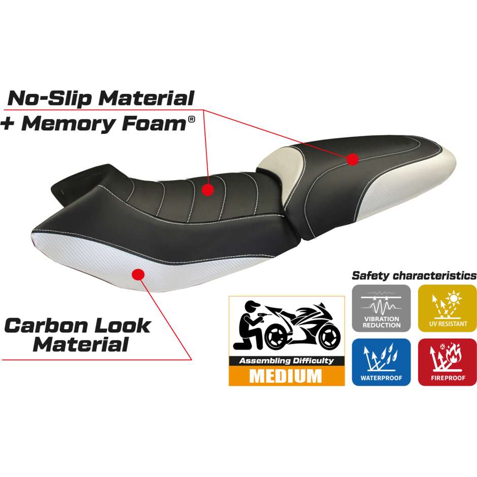 Rivestimento Sella TPZ Italia Specifico Per BMW R 1150 R  2000 - 2007 Modello Massimo Carbon Color