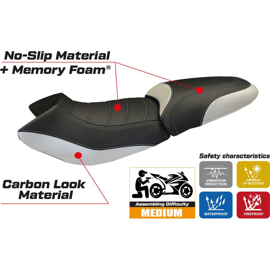 Rivestimento Sella TPZ Italia Specifico Per BMW R 1150 R  2000 - 2007 Modello Massimo Carbon Color