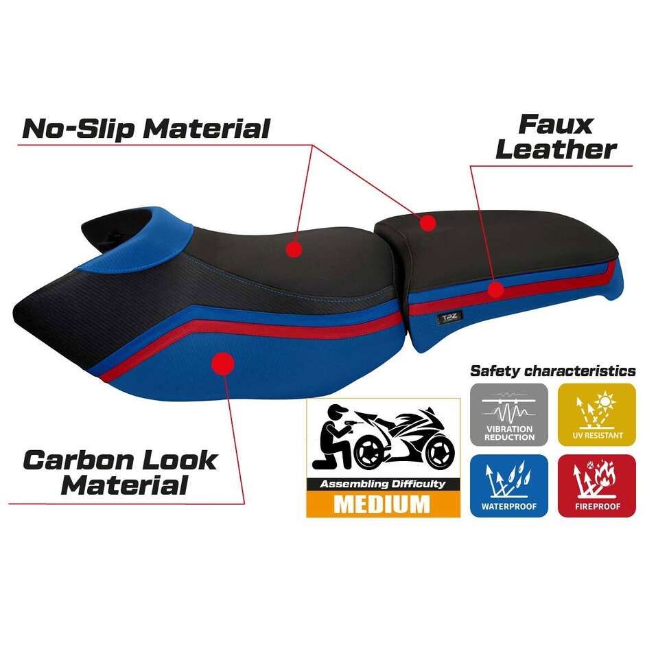 Rivestimento Sella TPZ Italia Specifico Per BMW R 1200 GS Adventure 2006 - 2012 Modello Ionia 1