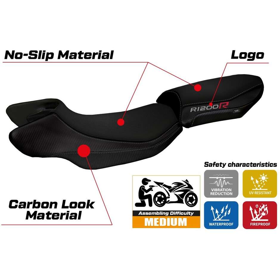 Rivestimento Sella TPZ Italia Specifico Per BMW R 1200 R  2015 - 2018 Modello Aurelia Color 2
