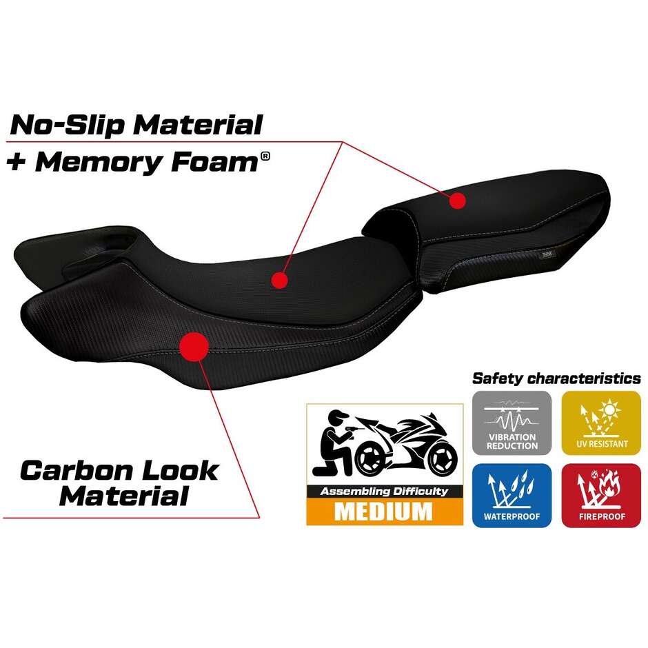 Rivestimento Sella TPZ Italia Specifico Per BMW R 1200 R  2015 - 2018 Modello Aurelia Color Comfort System