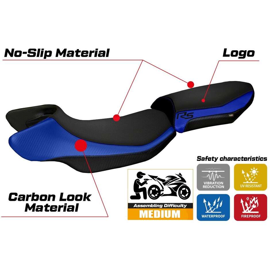 Rivestimento Sella TPZ Italia Specifico Per BMW R 1200 RS 2015 - 2019 Modello Aurelia Color RS